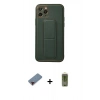 MARSİLYAN™- iPhone 11 Pro Kılıf Akış Doku - Siyah Joko Magic 5D Hayalet Cam + Metal Kamera Lens Koruma Cam - KI