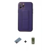 MARSİLYAN™- iPhone 11 Pro Kılıf Akış Doku - Siyah Joko Magic 5D Hayalet Cam + Shine Kamera Lens Koruma Cam - PE