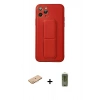 MARSİLYAN™- iPhone 11 Pro Kılıf Akış Doku - Siyah Joko Magic 5D Hayalet Cam + Renkli Kamera Lens Koruma Cam - TU