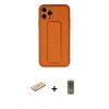 MARSİLYAN™- iPhone 11 Pro Kılıf Akış Doku - Siyah Joko Magic 5D Hayalet Cam + Renkli Kamera Lens Koruma Cam - PE