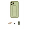 MARSİLYAN™- iPhone 11 Pro Kılıf Akış Doku - Siyah Joko Magic 5D Hayalet Cam + Renkli Kamera Lens Koruma Cam - TU