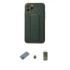 MARSİLYAN™- iPhone 11 Pro Kılıf Akış Doku - Siyah Joko Magic 5D Hayalet Cam + Shine Kamera Lens Koruma Cam - SABE