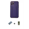 MARSİLYAN™- iPhone 11 Pro Kılıf Akış Doku - Siyah Joko Magic 5D Hayalet Cam + Shine Kamera Lens Koruma Cam - SABE