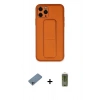 MARSİLYAN™- iPhone 11 Pro Kılıf Akış Doku - Siyah Joko Magic 5D Hayalet Cam + Shine Kamera Lens Koruma Cam - SABE