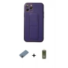 MARSİLYAN™- iPhone 11 Pro Kılıf Akış Doku - Siyah Joko Magic 5D Hayalet Cam + Shine Kamera Lens Koruma Cam - GI