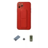 MARSİLYAN™- iPhone 11 Pro Kılıf Akış Doku - Siyah Joko Magic 5D Hayalet Cam + Shine Kamera Lens Koruma Cam - GI