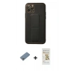 MARSİLYAN™- iPhone 11 Pro Kılıf Akış Doku - Siyah Mat Seramik Nano Ekran Koruyucu + Shine Kamera Lens Koruma Cam - GS