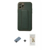 MARSİLYAN™- iPhone 11 Pro Kılıf Akış Doku - Siyah Mat Seramik Nano Ekran Koruyucu + Shine Kamera Lens Koruma Cam - GD
