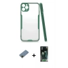 MARSİLYAN™- iPhone 11 Pro Kılıf Atlas Asil Serisi - Şeffaf 360 Full Body Arka Koruyucu + Shine Kamera Lens Koruma Cam - GD
