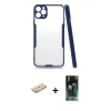 MARSİLYAN™- iPhone 11 Pro Kılıf Atlas Asil Serisi - Şeffaf 360 Full Body Arka Koruyucu + Renkli Kamera Lens Koruma Cam - YL