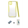 MARSİLYAN™- iPhone 11 Pro Kılıf Atlas Asil Serisi - Şeffaf Pasifik Cam Ekran Koruyucu + Shine Kamera Lens Koruma Cam - SH