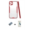 MARSİLYAN™- iPhone 11 Pro Kılıf Atlas Asil Serisi - Şeffaf Pasifik Cam Ekran Koruyucu + Shine Kamera Lens Koruma Cam - SH