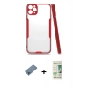 MARSİLYAN™- iPhone 11 Pro Kılıf Atlas Asil Serisi - Siyah 20D Premium Cam Ekran Koruyucu + Shine Kamera Lens Koruma Cam - MI