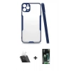 MARSİLYAN™- iPhone 11 Pro Kılıf Atlas Asil Serisi - Siyah 360 Mat Full Body Arka Koruyucu + Kamera Lens Koruma Cam - SF