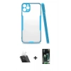 MARSİLYAN™- iPhone 11 Pro Kılıf Atlas Asil Serisi - Siyah 360 Mat Full Body Arka Koruyucu + Kamera Lens Koruma Cam - SF