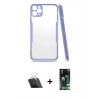 MARSİLYAN™- iPhone 11 Pro Kılıf Atlas Asil Serisi - Siyah 360 Mat Full Body Arka Koruyucu + Kamera Lens Koruma Cam - SF