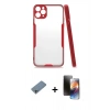 MARSİLYAN™- iPhone 11 Pro Kılıf Atlas Asil Serisi - Siyah 3D Antistatik Mat Seramik Nano Ekran Koruyucu + Shine Kamera Lens Koruma Cam - SABE