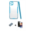 MARSİLYAN™- iPhone 11 Pro Kılıf Atlas Asil Serisi - Siyah 3D Antistatik Mat Seramik Nano Ekran Koruyucu + Shine Kamera Lens Koruma Cam - GS
