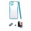 MARSİLYAN™- iPhone 11 Pro Kılıf Atlas Asil Serisi - Siyah 3D Antistatik Mat Seramik Nano Ekran Koruyucu + Shine Kamera Lens Koruma Cam - SABE