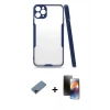 MARSİLYAN™- iPhone 11 Pro Kılıf Atlas Asil Serisi - Siyah 3D Antistatik Mat Seramik Nano Ekran Koruyucu + Shine Kamera Lens Koruma Cam - SH