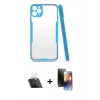 MARSİLYAN™- iPhone 11 Pro Kılıf Atlas Asil Serisi - Siyah 3D Antistatik Mat Seramik Nano Ekran Koruyucu + Kamera Lens Koruma Cam - SF