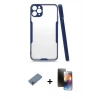 MARSİLYAN™- iPhone 11 Pro Kılıf Atlas Asil Serisi - Siyah 3D Antistatik Mat Seramik Nano Ekran Koruyucu + Shine Kamera Lens Koruma Cam - SABE