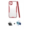 MARSİLYAN™- iPhone 11 Pro Kılıf Atlas Asil Serisi - Siyah 3D Antistatik Seramik Nano Ekran Koruyucu + Kamera Lens Koruma Cam - SF