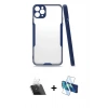 MARSİLYAN™- iPhone 11 Pro Kılıf Atlas Asil Serisi - Siyah 3D Antistatik Seramik Nano Ekran Koruyucu + Kamera Lens Koruma Cam - SF