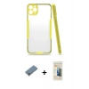 MARSİLYAN™- iPhone 11 Pro Kılıf Atlas Asil Serisi - Siyah 6D Mat Seramik Hayalet Nano Ekran Koruyucu + Shine Kamera Lens Koruma Cam - GS