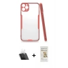 MARSİLYAN™- iPhone 11 Pro Kılıf Atlas Asil Serisi - Siyah Mat Seramik Nano Ekran Koruyucu + Kamera Lens Koruma Cam - SF
