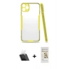 MARSİLYAN™- iPhone 11 Pro Kılıf Atlas Asil Serisi - Siyah Mat Seramik Nano Ekran Koruyucu + Kamera Lens Koruma Cam - SF