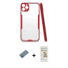 MARSİLYAN™- iPhone 11 Pro Kılıf Atlas Asil Serisi - Siyah Mat Seramik Nano Ekran Koruyucu + Shine Kamera Lens Koruma Cam - MI