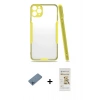 MARSİLYAN™- iPhone 11 Pro Kılıf Atlas Asil Serisi - Siyah Mat Seramik Nano Ekran Koruyucu + Shine Kamera Lens Koruma Cam - MI