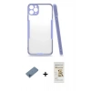 MARSİLYAN™- iPhone 11 Pro Kılıf Atlas Asil Serisi - Siyah Mat Seramik Nano Ekran Koruyucu + Shine Kamera Lens Koruma Cam - MI