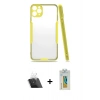 MARSİLYAN™- iPhone 11 Pro Kılıf Atlas Asil Serisi - Siyah Polymer Nano Ekran Koruyucu + Kamera Lens Koruma Cam - SF