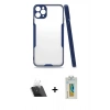 MARSİLYAN™- iPhone 11 Pro Kılıf Atlas Asil Serisi - Siyah Polymer Nano Ekran Koruyucu + Kamera Lens Koruma Cam - SF