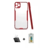 MARSİLYAN™- iPhone 11 Pro Kılıf Atlas Asil Serisi - Siyah Polymer Nano Ekran Koruyucu + Kamera Lens Koruma Cam - SF