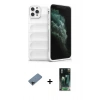 MARSİLYAN™- iPhone 11 Pro Kılıf Atlas Koleksiyonu - Şeffaf 360 Full Body Arka Koruyucu + Shine Kamera Lens Koruma Cam - SH