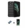 MARSİLYAN™- iPhone 11 Pro Kılıf Atlas Koleksiyonu - Şeffaf 360 Full Body Arka Koruyucu + Shine Kamera Lens Koruma Cam - SH