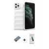 MARSİLYAN™- iPhone 11 Pro Kılıf Atlas Koleksiyonu - Şeffaf Pasifik Cam Ekran Koruyucu + Shine Kamera Lens Koruma Cam - GD