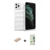 MARSİLYAN™- iPhone 11 Pro Kılıf Atlas Koleksiyonu - Siyah 20D Premium Cam Ekran Koruyucu + Renkli Kamera Lens Koruma Cam - SI