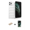 MARSİLYAN™- iPhone 11 Pro Kılıf Atlas Koleksiyonu - Siyah 360 Mat Full Body Arka Koruyucu + Renkli Kamera Lens Koruma Cam - PE