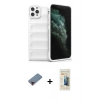 MARSİLYAN™- iPhone 11 Pro Kılıf Atlas Koleksiyonu - Siyah 6D Mat Seramik Hayalet Nano Ekran Koruyucu + Metal Kamera Lens Koruma Cam - KI
