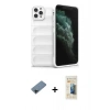 MARSİLYAN™- iPhone 11 Pro Kılıf Atlas Koleksiyonu - Siyah 6D Mat Seramik Hayalet Nano Ekran Koruyucu + Shine Kamera Lens Koruma Cam - SH