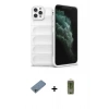 MARSİLYAN™- iPhone 11 Pro Kılıf Atlas Koleksiyonu - Siyah Joko Magic 5D Hayalet Cam + Shine Kamera Lens Koruma Cam - SABE