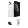 MARSİLYAN™- iPhone 11 Pro Kılıf Atlas Koleksiyonu - Siyah Mat Seramik Nano Ekran Koruyucu + Kamera Lens Koruma Cam - SF