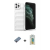 MARSİLYAN™- iPhone 11 Pro Kılıf Atlas Koleksiyonu - Siyah Polymer Nano Ekran Koruyucu + Shine Kamera Lens Koruma Cam - PE