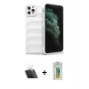 MARSİLYAN™- iPhone 11 Pro Kılıf Atlas Koleksiyonu - Siyah Polymer Nano Ekran Koruyucu + Kamera Lens Koruma Cam - SF