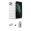 MARSİLYAN™- iPhone 11 Pro Kılıf Atlas Koleksiyonu - Siyah Polymer Nano Ekran Koruyucu + Renkli Kamera Lens Koruma Cam - TU