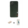 MARSİLYAN™- iPhone 11 Pro Kılıf Doruk Asil Koleksiyonu - Şeffaf Pasifik Cam Ekran Koruyucu + Renkli Kamera Lens Koruma Cam - MI